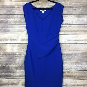 Diane Von Furstenberg DVF Blue Bevin Sheath Dress